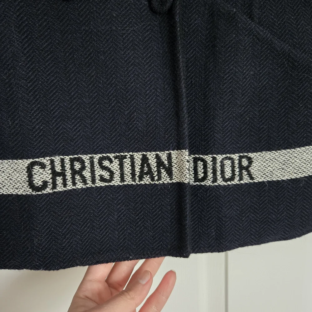Dior Women's Navy Blue / Gray Bar Jacket Wool Sz 8 US NWT
